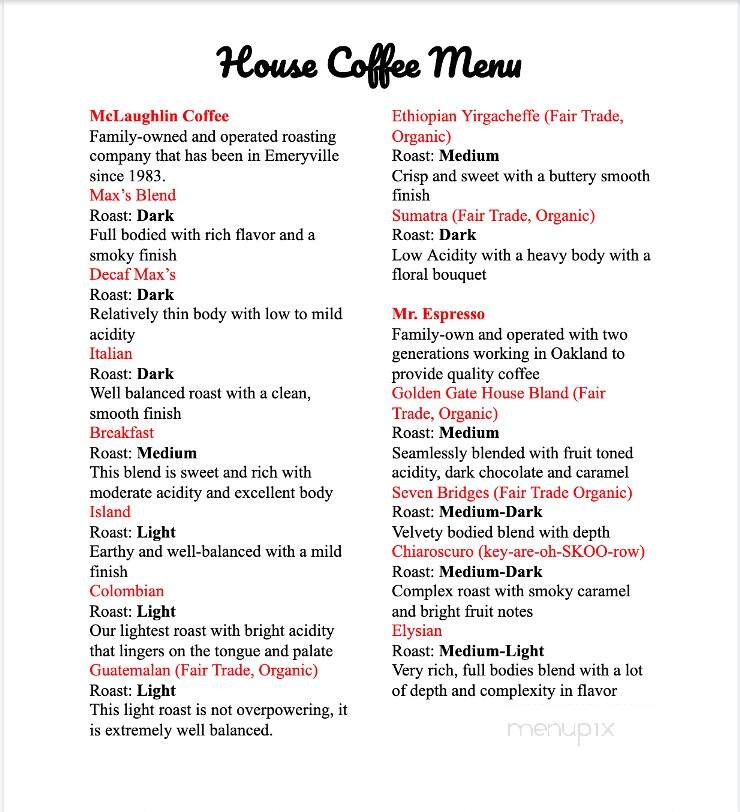 Si Si Caffe menu 3